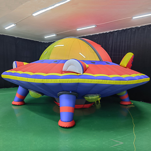 Modelo de OVNI inflable gigante para puesta en escena, platillo volador inflable artístico personalizado, decoración alienígena