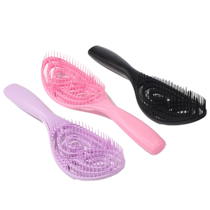 Peignes et brosses à cheveux secs et humides pour hommes et femmes, en plastique et en nylon, avec logo personnalisé, très vendus - Product Image 1