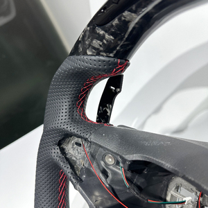 Volante Deportivo de Fibra de Carbono Forjado con Pantalla LED para SEAT <span class=keywords><strong>Leon</strong></span> Mk3 <span class=keywords><strong>FR</strong></span> Cupra <span class=keywords><strong>Ibiza</strong></span>, Volante Carbone, Volante Cupra - Product Image 5