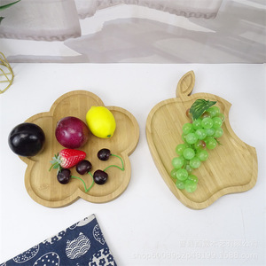 Bamboo Wood Divided Plates For Kids Home Use Solid Color Fruit <b>Tea</b> <b>Trays</b> - Product Image 4