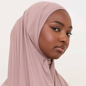 Gran oferta, Jersey de bambú suave, Hijab, Jersey Premium ecológico, Hijab compatible con logotipo personalizado, paquete, Jersey Hijab para mujer - Product Image 4