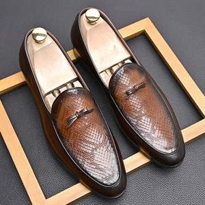 Zapatos formales de negocios casuales de cuero genuino británico para hombre, zapatos casuales antideslizantes - Product Image 6