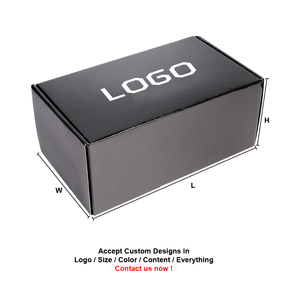 Caja de Envío Corrugada de Lujo, Cajas de Embalaje de Papel Negro Personalizadas con Logotipo, Caja de Cartón para Envíos - Product Image 3