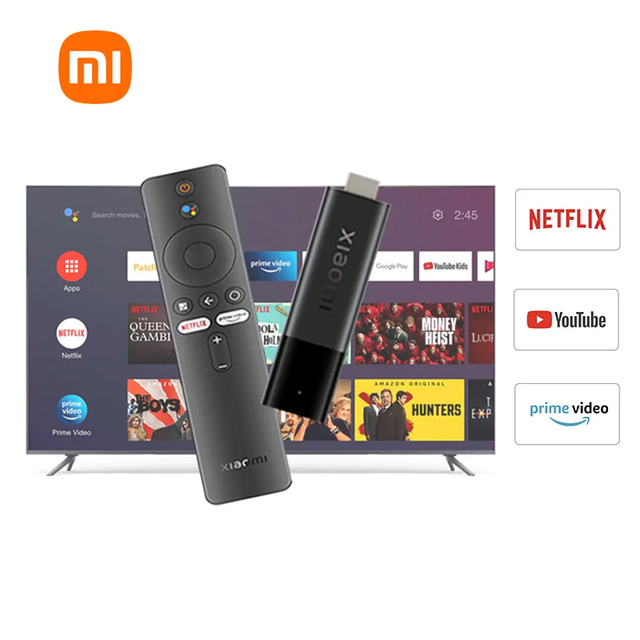 For Mi TV Stick 4K 2GB RAM 8GB ROM BT5.0 Dual-Band Wi-Fi Media Player with YouTube Support
