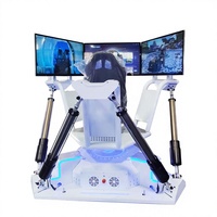 Simulateur de course dynamique à 6 axes et 3 écrans, équipement d'amusement immersif pour salle d'expériences