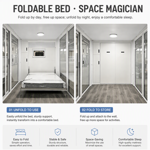 ห้องบริการแบบโมดูลขนาด 6 เมตร Apple Pod Cabin พร้อมกระจกสองด้านสำหรับศูนย์สนับสนุนการตั้งแคมป์ - Product Image 5