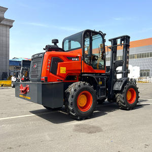 Китай, Шаньдун, дизельный двигатель, ПЛК контроллер, полноприводный вездеход, передняя стрела, длительный срок службы, портативный сверхтяжелый вилочный погрузчик - Product Image 4