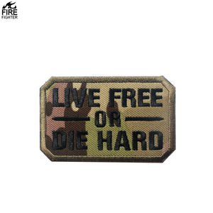 Etiqueta de letra bordada LIVE FREE OR DIE HARD CP ACU parche de tela de camuflaje letra bordada para hombre sombrero bolsa de herramientas DIY uniforme para coser - Product Image 3