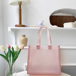 Sacs fourre-tout en PVC transparent imprimables en gros, logo personnalisé imprimé, <span class=keywords><strong>pochette</strong></span> rectangulaire debout pour la plage ou cadre <span class=keywords><strong>photo</strong></span> - Product Image 2