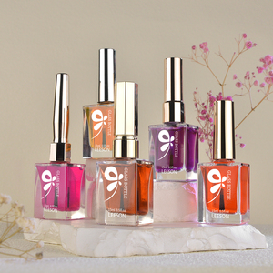 15ml bán buôn rõ ràng lớp biểu bì chai dầu dày dưới móng tay keo vuông phẳng sơn móng tay chai thủy tinh với rộng hình bầu dục bàn chải cap - Product Image 1