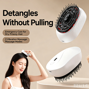 Masseur de tête portable, peigne de massage du cuir chevelu à lumière rouge et vibrations, peigne de soin des cheveux à ions négatifs pour la croissance des cheveux - Product Image 2