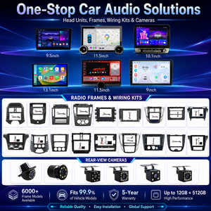 Cadre de navigation pour lecteur multimédia universel, cadre d'autoradio, unité principale Android, écran CarPlay, prise en charge de la caméra de recul, GPS - Product Image 1