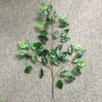 Feuilles de Ficus Artificielles Faites à la Main en Plastique Vert pour Mariage, Nouvel An Chinois, Rentrée Scolaire, Décoration Maison Moderne, Durables et Légères
