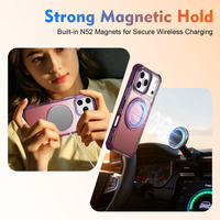 Étui de téléphone magnétique 2-en-1 de luxe en TPU et PC avec support rotatif, protection intégrale antichoc pour iPhone 18 17 16 Pro Max