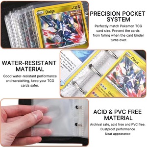 Mini classeur de cartes 1 pochette, 80 pochettes à chargement par le haut, 40 pochettes amovibles, petit album pour cartes à collectionner TCG et jeux sportifs - Product Image 5