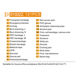 चिकित्सा आर्थिक कार आपातकालीन उपकरण प्राथमिक चिकित्सा किट थोक इको फ्रेंडली चिकित्सा किट - Product Image 2