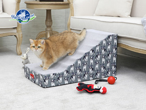 Modernes Quadratisches Luxus-Hundebett Orthopädischer Memory-Schaum Haustiertreppe Atmungsaktiv Wendbar Abnehmbarer Bezug Rutschfest Warm - Product Image 5