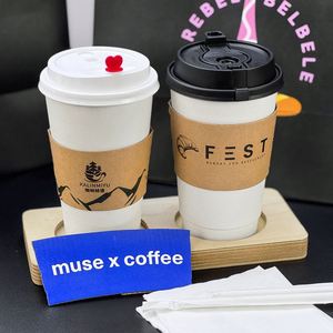 Fundas Personalizadas Ecológicas para Café, Fundas de Cartón para Vasos de Café Caliente, Fundas de Papel para Bebidas Calientes - Product Image 3