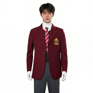 Uniforme scolaire d'hiver personnalisé pour filles, couleur bordeaux, pour l'Australie, le Royaume-Uni, les États-Unis, l'Allemagne, la <span class=keywords><strong>France</strong></span>, le Canada, l'Espagne - Product Image 2