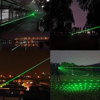 Linterna LED EDC Verde Recargable por USB de Alta Potencia y Largo Alcance con Enfoque Ajustable, Lápiz Láser de Aluminio, Resistente al Agua IP66