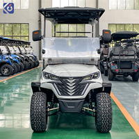 Voiture de golf électrique de luxe CAMP 6 places, homologuée pour la route, avec batterie au lithium et panneaux solaires, buggy tout-terrain