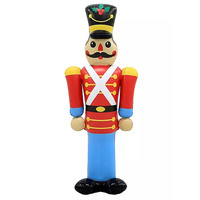 Modèle de casse-noisette tambouriniste gonflable classique de Noël, grande mascotte gonflable pour l'aménagement de scènes photographiques extérieures de jardin et de vacances