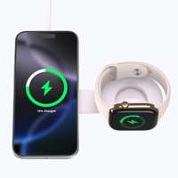 Chargeur sans fil magnétique de voyage pliable 2 en 1 de qualité supérieure Qi2 Qi2.2 25W chargeur de charge rapide