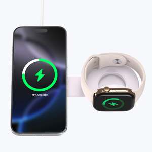 <span class=keywords><strong>Chargeur</strong></span> sans fil magnétique de voyage pliable 2 en 1 de qualité supérieure Qi2 Qi2.2 25W <span class=keywords><strong>chargeur</strong></span> de charge rapide - Product Image 5