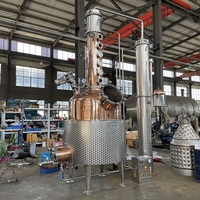 Machine à distiller en cuivre rouge Colonne de reflux hydrolat domestique Équipement de condition encore neuf Fabrication d'alcool Boissons Machines à vin
