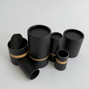 100% Tube de papier en gros biodégradable pour bouteille avec Eva cylindre paquet de papier récipient de parfum avec Gap Matte Black Box - Product Image 5