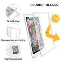 Porte-cartes mini en acrylique premium, 35PT - 130PT, étui transparent à clipser en deux parties, protection UV, protège-cartes archivistique sécurisé