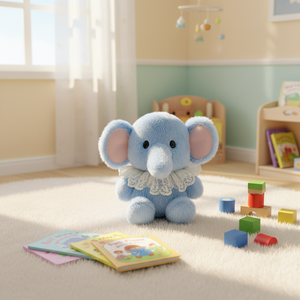 Peluche Elefante Personalizzato Ricamato, Simpatico Cartone Animato, Morbidissimo con Imbottitura in Cotone PP, Antistress - Product Image 3