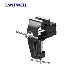 Étau d'établi pivotant en acier moulé de 3 pouces, fixation par pince, rotation à 360° °   Étau rotatif à mâchoires dentelées pour le travail du bois, la métallurgie et le perçage - Product Image 5
