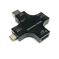 Penguji USB Tipe-C PD, Voltmeter Digital DC, Amperimeter, Pengukur Tegangan Arus, Detektor Amperimeter, Indikator Pengisi Daya Power Bank