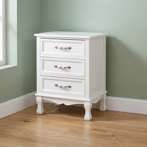 Table de chevet en bois, mobilier de chambre à coucher, design moderne blanc, poignée de luxe, prix bas, vente chaude, pour hôtel et cuisine - Product Image 2