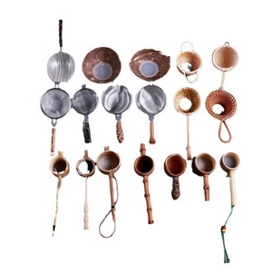 Bamboo Tea Strainers Handcrafted Reusable Tea Filters For Tea Ceremony Accessories Stainless Steel Mesh With Wooden Handle - Product Image 5