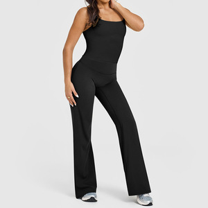 Ensemble de tenue de sport respirant Janya pour femmes, ensemble de vêtements de fitness, débardeur court extensible, leggings taille haute, ensemble de vêtements de sport deux pièces - Product Image 3