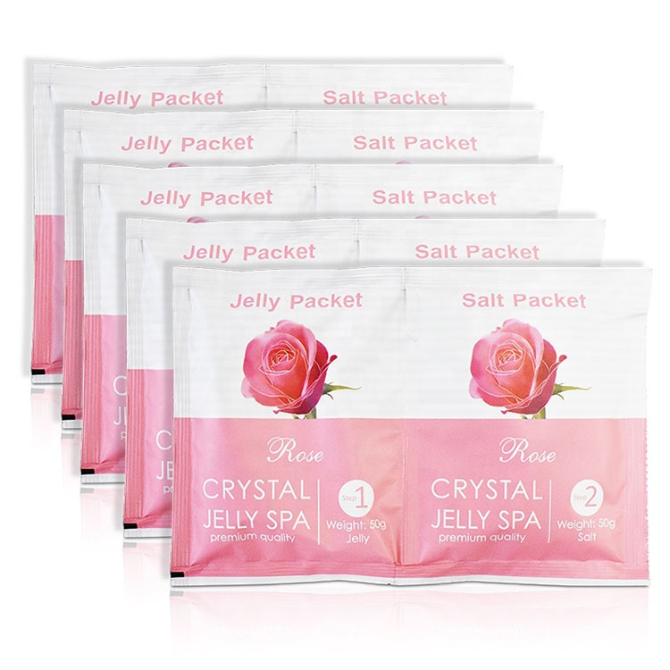 Rose crystal jelly foot soaking DIY foot spa jelly powder Spa softening and whitening foot bath salt scrub