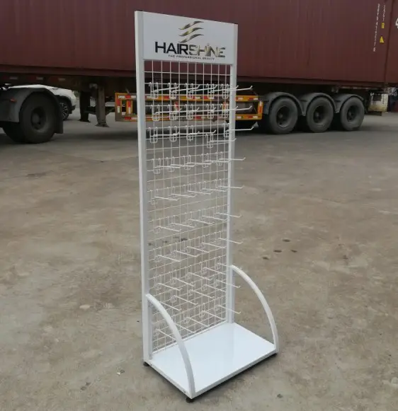 High Quality Wire Mesh Hanging Display Merchandise Stand back grid mesh stand