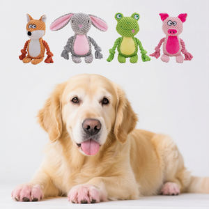 Giocattoli da masticare per cani di lusso con suono di animali di peluche per animali domestici con denti di peluche puliti giocattoli per cani divertenti indistruttibili interattivi - Product Image 2