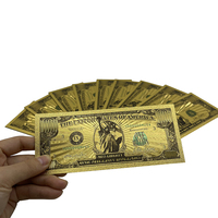 Prix promotionnel Collection Cadeau Billet de banque en plastique de 1 million de dollars avec feuille d'or 24 carats