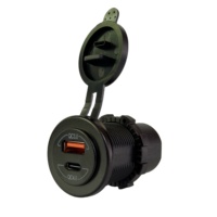 Double prise USB à charge rapide QC3.0 et QC4.0 avec indicateur rouge pour téléphones, tablettes et smartphones