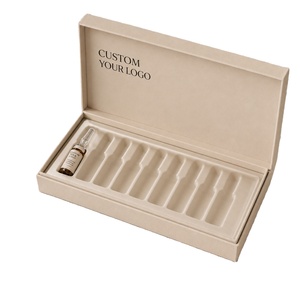 Boîte d'emballage personnalisée pour peptides, flacon de 3 ml, carton ivoire, dorure à chaud, qualité supérieure pour usage promotionnel et exposition - Product Image 1