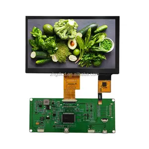 1000nits 7 Inch 1024x600 Full View Lcd Ips Capacitive Touch Screen Tft Lcd Display 7 Inch High Brightness LCD With Driver Board