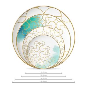 Nouveautés 2025 Service de table en porcelaine osseuse Assiettes en céramique pour mariage - Product Image 3