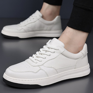 New Layer Cowhide Men's Casual Shoes - Breathable <b>Leather</b> Men's Casual <b>Sneakers</b> - Versatile Design - Product Image 4