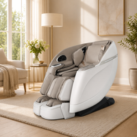 Silla de Masaje 3D Automática con Gravedad Cero, Airbags para Todo el Cuerpo, Piernas Robóticas y Doble Núcleo
