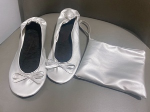 Ballerine Pieghevoli Monouso Oro Rosa all'Ingrosso per Matrimoni e Feste, <span class=keywords><strong>Scarpe</strong></span> <span class=keywords><strong>Basse</strong></span> da Ballo con Pochette con Cerniera - Product Image 5