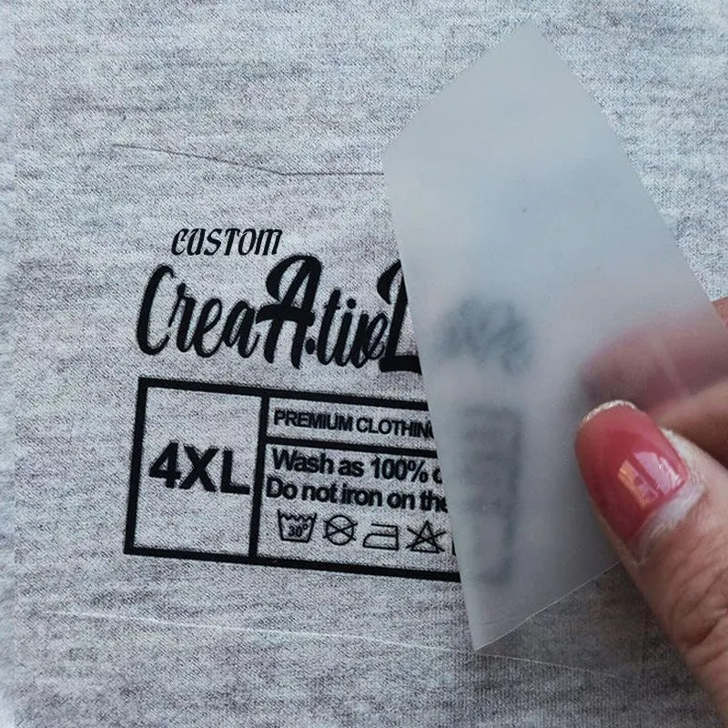 Original Factory Woven Label Tag Custom Clothing Satin Silk Printing Labels Neck Care Label Shirt Brand Logo Neck Tags Garment