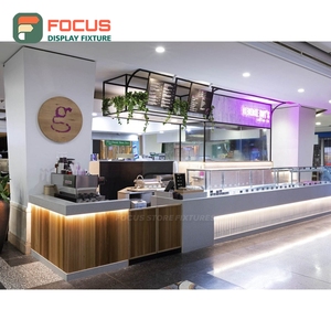 High Capacity Cafe Service Counter Laminate Wood Finish Accessory Display Zone Cafe Checkout Counter - Product Image 2